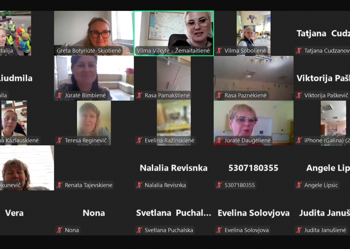 2025 m. balandžio–gegužės mėn. vyko nuotolinis seminarų ciklas „Valstybinė lietuvių kalba ikimokykliniame ugdyme“