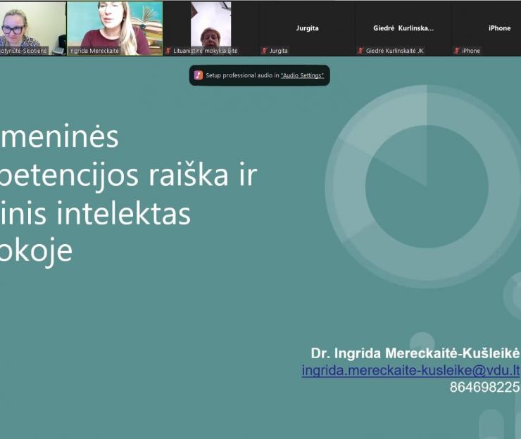 Seminaras „Skaitmeninės kompetencijos raiška ir dirbtinis intelektas pamokoje“