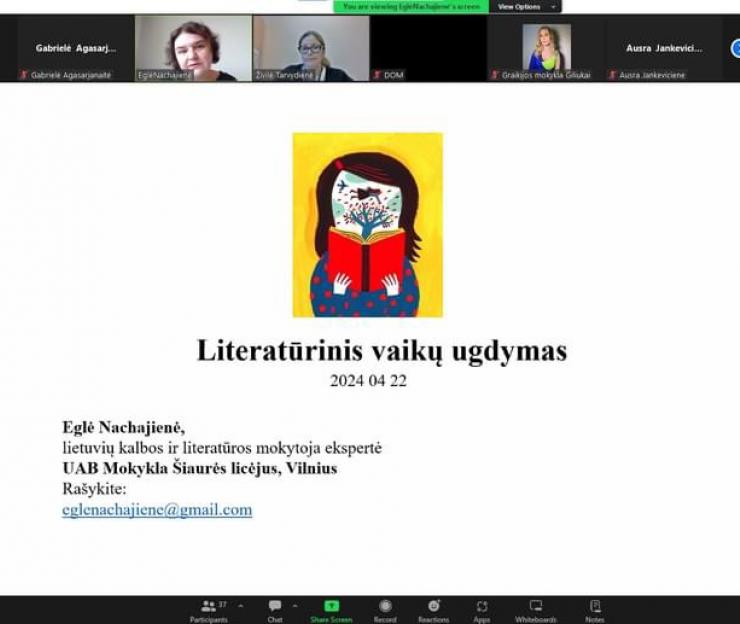 Nuotolinis seminaras „Literatūrinis vaikų ugdymas“