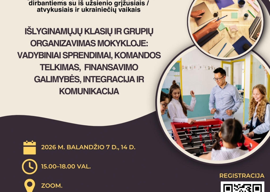 Kviečiame į nuotolinį seminarą, skirtą mokyklų vadovams, pavaduotojams ir ....