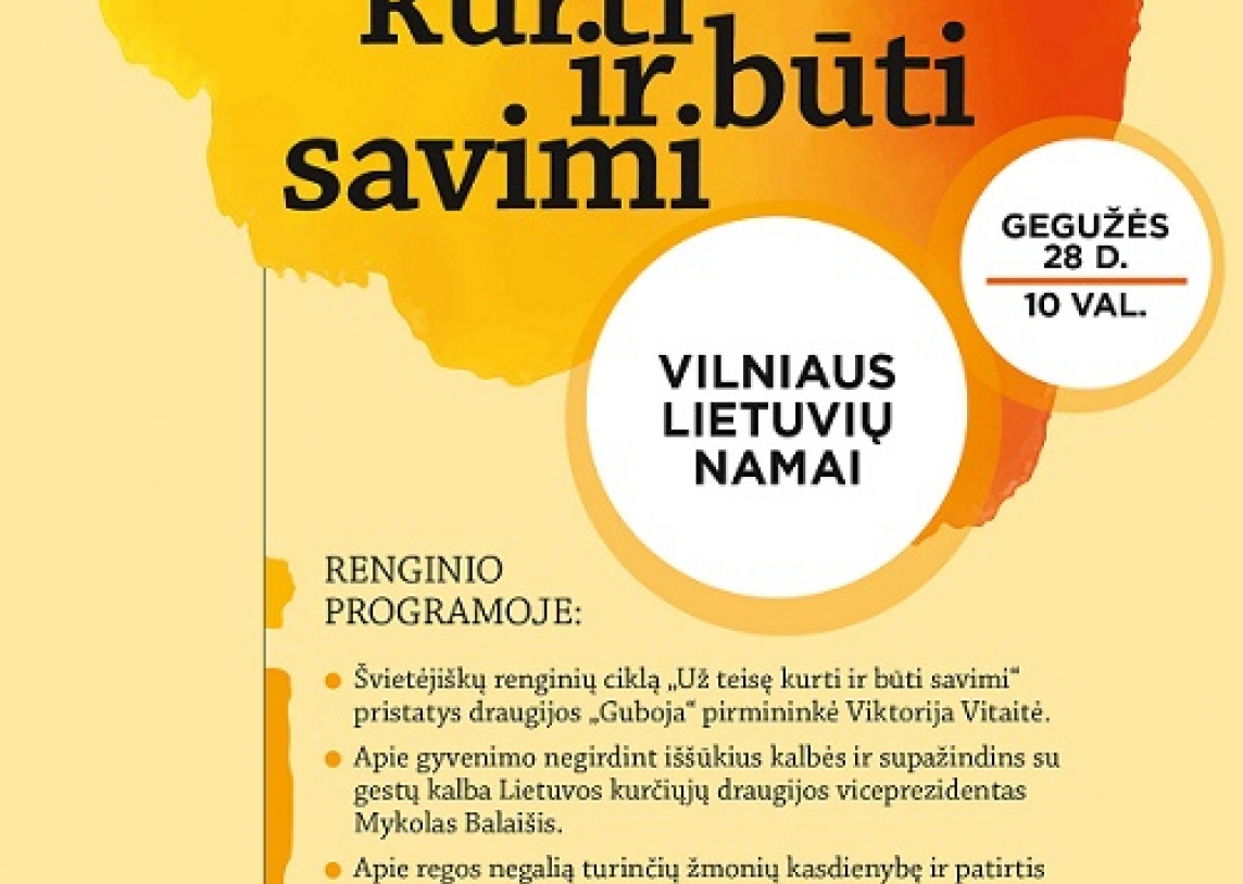 Nuotolinis renginys „Už teisę kurti ir būti savimi“.